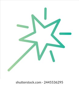 magic wand in flat design style