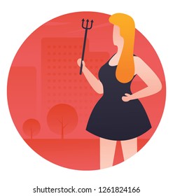 Magic wand flat icon design
