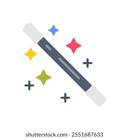 Magic Wand Flat Icons, Vector illustration