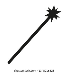 Magic wand flat illustration on white