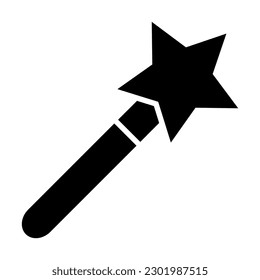 Magic Wand Glyph Icon Design