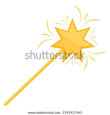 Magic wand for Halloween. Vector illustration.