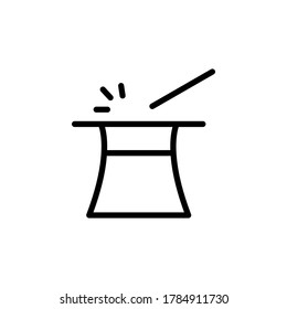 Magic wand, hat icon. Simple line, outline vector elements of cultural activities icons for ui and ux, website or mobile application
