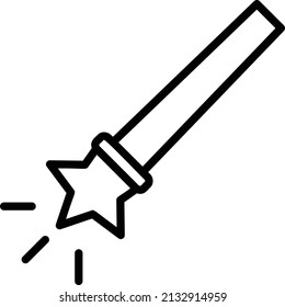 Icono De varita Mágica, Signo De Arte Y Diseño Y Símbolo Aislado En Fondo Blanco.