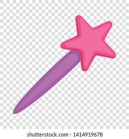 Magic wand icon. Cartoon illustration of magic wand vector icon for web design