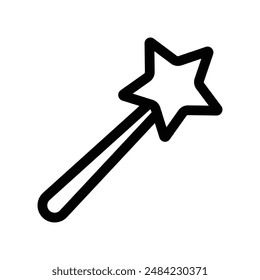 magic wand icon design in filled and outlined style