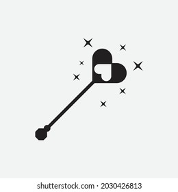 Magic wand icon design isolated on white background vector illustration