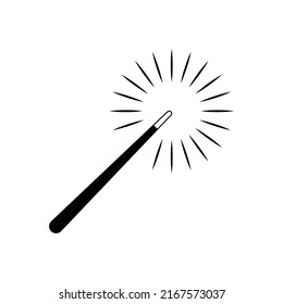 Magic wand icon design isolated on white background