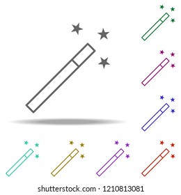 Magic wand icon. Elements of photography in multi color style icons. Simple icon for websites, web design, mobile app, info graphics