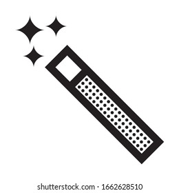 Magic Wand. Icon Filled with Dots.