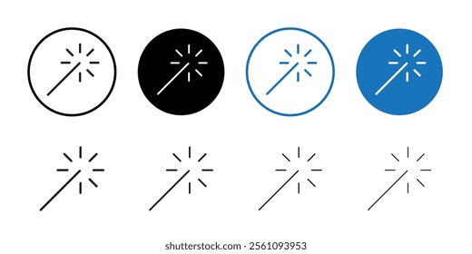 Magic wand icon Flat line symbol