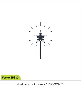 
magic wand icon illustration design element vector eps 10