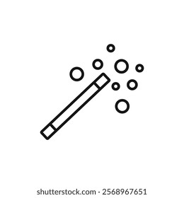 Magic wand icon Isolated flat vector in outline