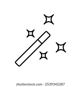 Magic Wand icon isolated on a white background. Vector illustration.