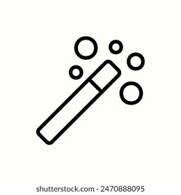 magic wand icon, isolated outline icon