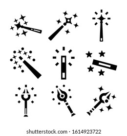 magic wand icon isolated sign symbol vector illustration - Collection of high quality black style vector icons
