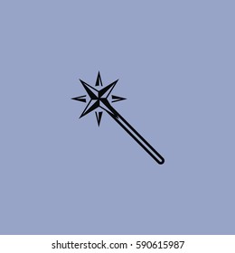 Magic wand icon isolated sign symbol and flat style for app, web and digital design. Vector illustration.