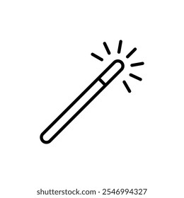 Magic wand icon linear logo isolated