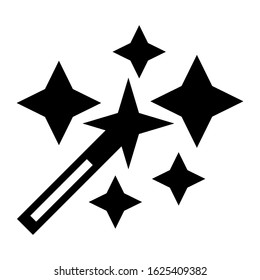 magic wand icon or logo isolated sign symbol vector illustration - high quality black style vector icons
