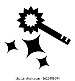magic wand icon or logo isolated sign symbol vector illustration - high quality black style vector icons
