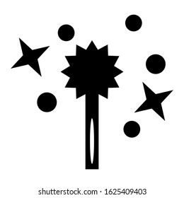 magic wand icon or logo isolated sign symbol vector illustration - high quality black style vector icons
