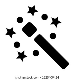 magic wand icon or logo isolated sign symbol vector illustration - high quality black style vector icons
