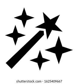 magic wand icon or logo isolated sign symbol vector illustration - high quality black style vector icons
