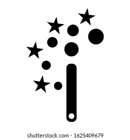 magic wand icon or logo isolated sign symbol vector illustration - high quality black style vector icons
