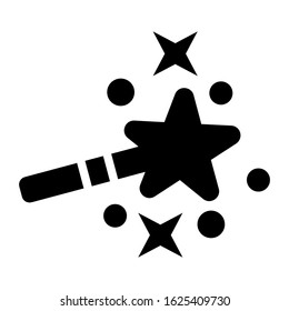 magic wand icon or logo isolated sign symbol vector illustration - high quality black style vector icons
