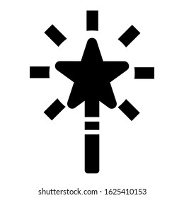 magic wand icon or logo isolated sign symbol vector illustration - high quality black style vector icons
