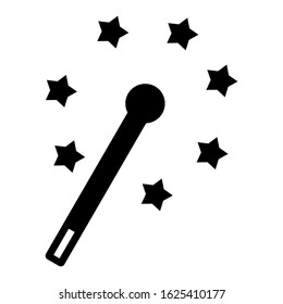 magic wand icon or logo isolated sign symbol vector illustration - high quality black style vector icons
