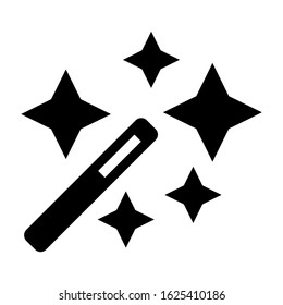 magic wand icon or logo isolated sign symbol vector illustration - high quality black style vector icons
