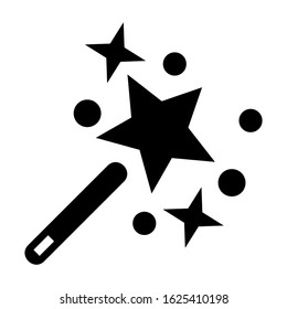 magic wand icon or logo isolated sign symbol vector illustration - high quality black style vector icons
