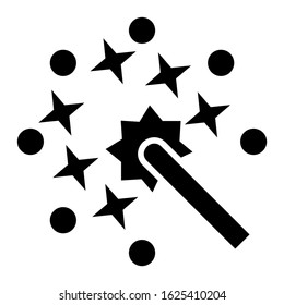 magic wand icon or logo isolated sign symbol vector illustration - high quality black style vector icons
