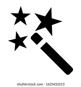 magic wand icon or logo isolated sign symbol vector illustration - high quality black style vector icons
