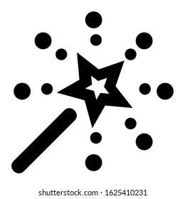 magic wand icon or logo isolated sign symbol vector illustration - high quality black style vector icons
