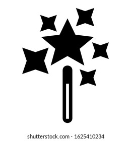 magic wand icon or logo isolated sign symbol vector illustration - high quality black style vector icons
