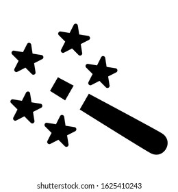 magic wand icon or logo isolated sign symbol vector illustration - high quality black style vector icons
