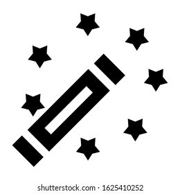 magic wand icon or logo isolated sign symbol vector illustration - high quality black style vector icons
