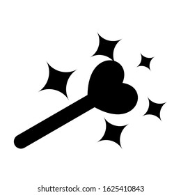magic wand icon or logo isolated sign symbol vector illustration - high quality black style vector icons
