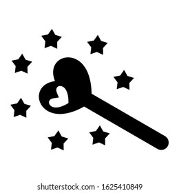 magic wand icon or logo isolated sign symbol vector illustration - high quality black style vector icons
