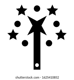 magic wand icon or logo isolated sign symbol vector illustration - high quality black style vector icons
