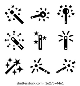 magic wand icon or logo isolated sign symbol vector illustration - Collection of high quality black style vector icons

