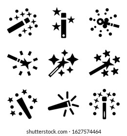 magic wand icon or logo isolated sign symbol vector illustration - Collection of high quality black style vector icons
