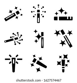 magic wand icon or logo isolated sign symbol vector illustration - Collection of high quality black style vector icons
