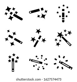 magic wand icon or logo isolated sign symbol vector illustration - Collection of high quality black style vector icons
