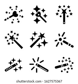 magic wand icon or logo isolated sign symbol vector illustration - Collection of high quality black style vector icons
