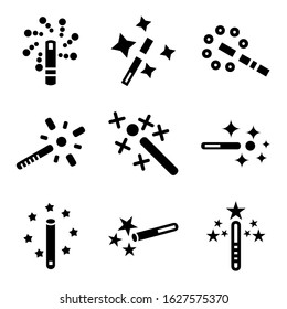 magic wand icon or logo isolated sign symbol vector illustration - Collection of high quality black style vector icons
