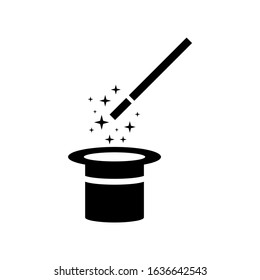 Magic wand icon, logo isolated on white background