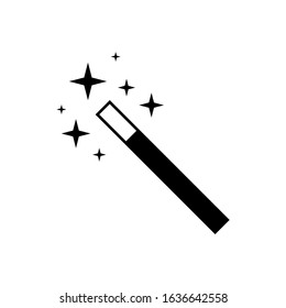 Magic wand icon, logo isolated on white background